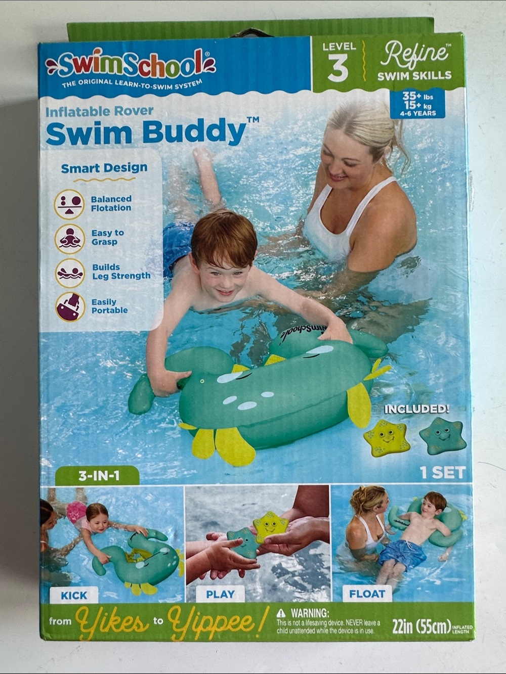 Swim School Swim Buddy Inflatable Rover - Green